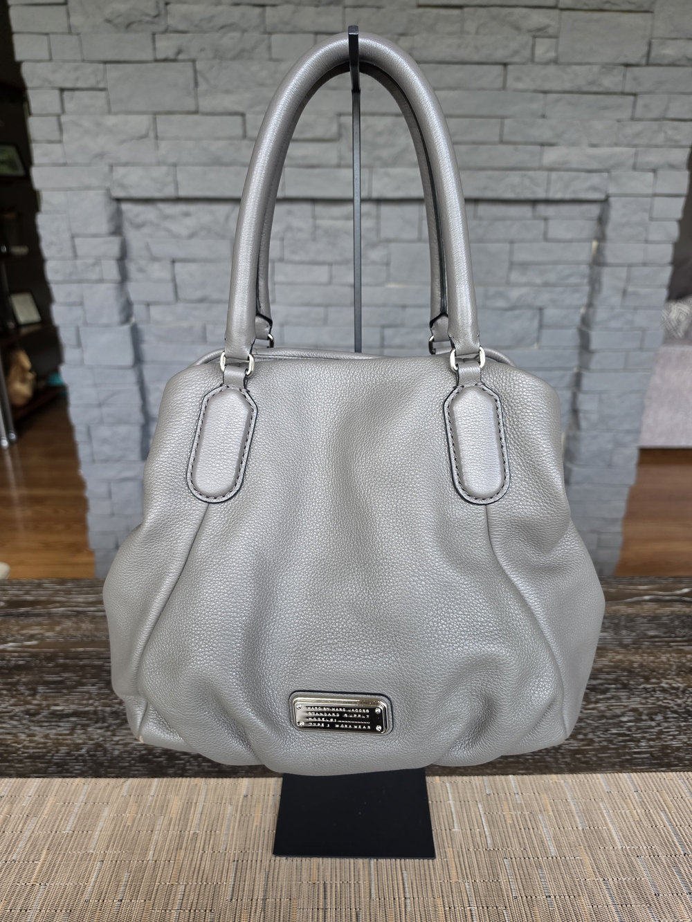 Marc by Marc Jacobs Pebbled Leather Satchel in Gray with Wallet - Picture 2 of 9